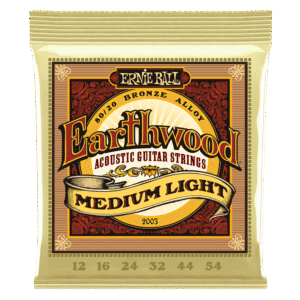 Ernie Ball Earthwood 80/20 Bronze Acoustic Guitar Strings - Medium Light - 12-54