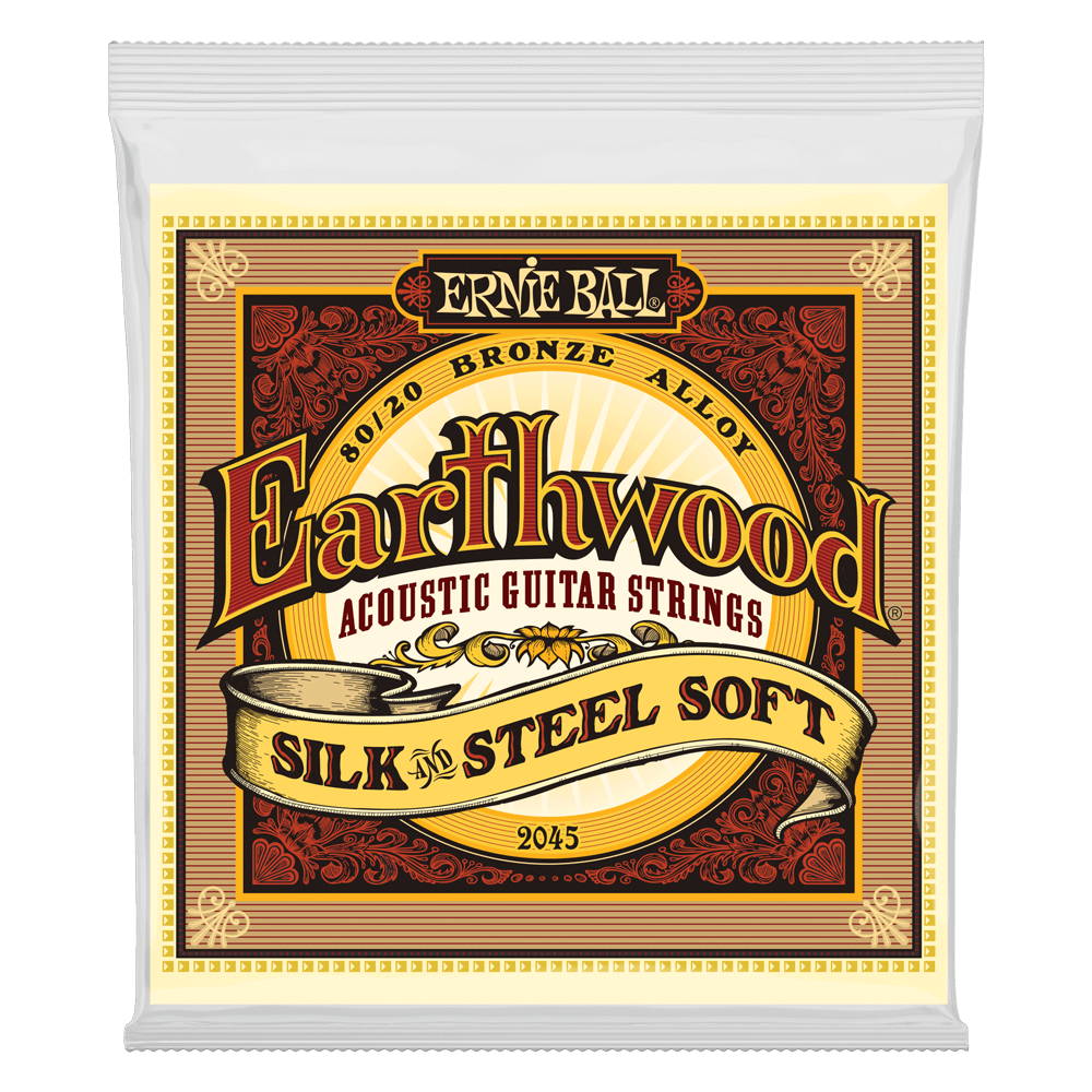 Ernie Ball Earthwood 80/20 Bronze Silk & Steel Acoustic Guitar Strings - Soft - 11-52