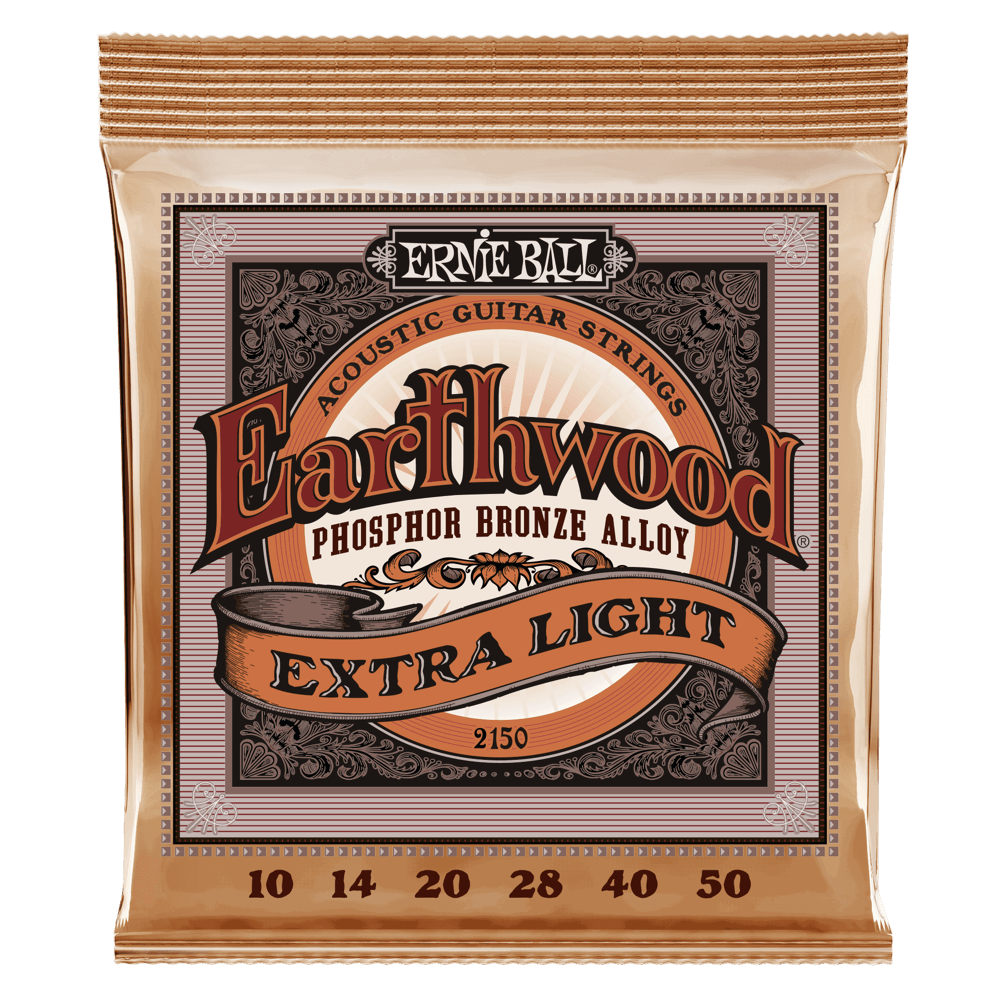 Ernie Ball Earthwood Phosphor Bronze Acoustic Guitar Strings - Extra Light - 10-50