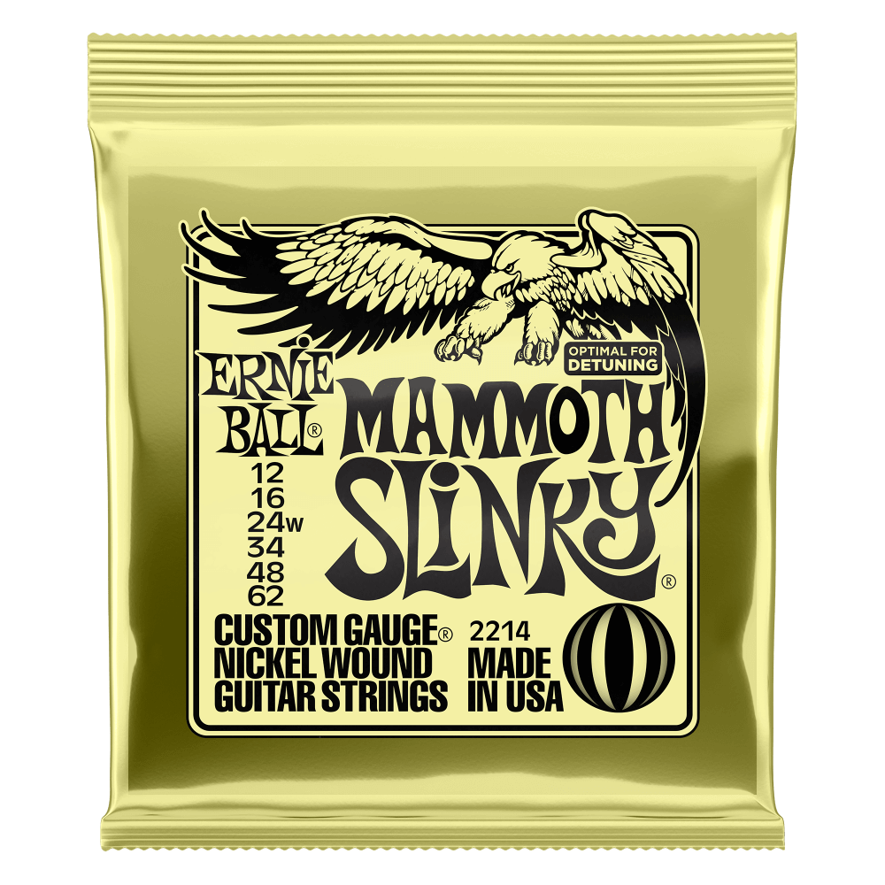 Ernie Ball Mammoth Slinky Nickel Wound Electric Guitar Strings - 12-62