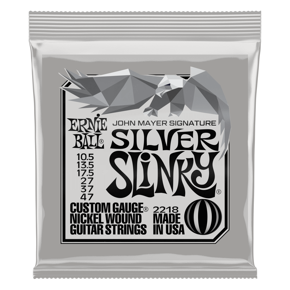 Ernie Ball John Mayer Silver Slinky Signature Electric Guitar Strings - 10.5-47