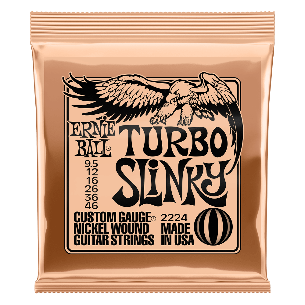 Ernie Ball Turbo Slinky Nickel Wound Electric Guitar Strings - 9.5-46