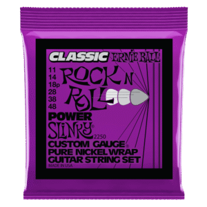 Ernie Ball Power Slinky Classic Rock N Roll Pure Nickel Wrap Electric Guitar Strings - 11-48