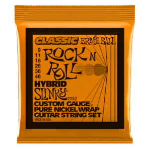 Ernie Ball Hybrid Slinky Classic Rock N Roll Pure Nickel Wrap Electric Guitar Strings - 9-46