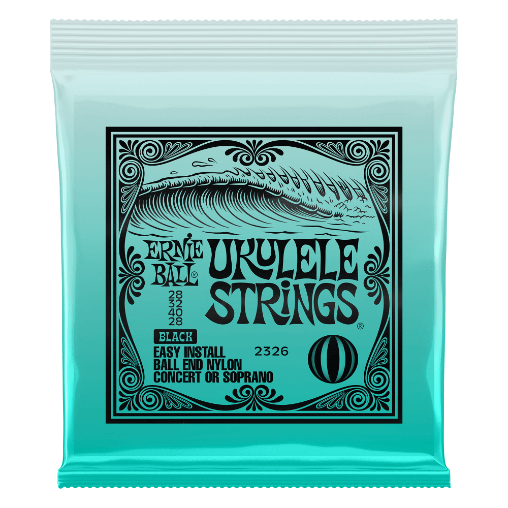 Ernie Ball Concert/Soprano Nylon Ball End Ukulele Strings - Black