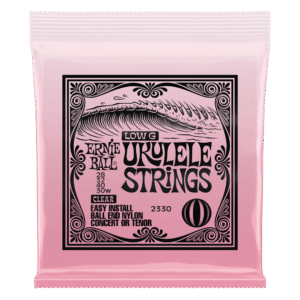 Ernie Ball Concert/Tenor Wound Low G Nylon Ball End Ukulele Strings - Clear