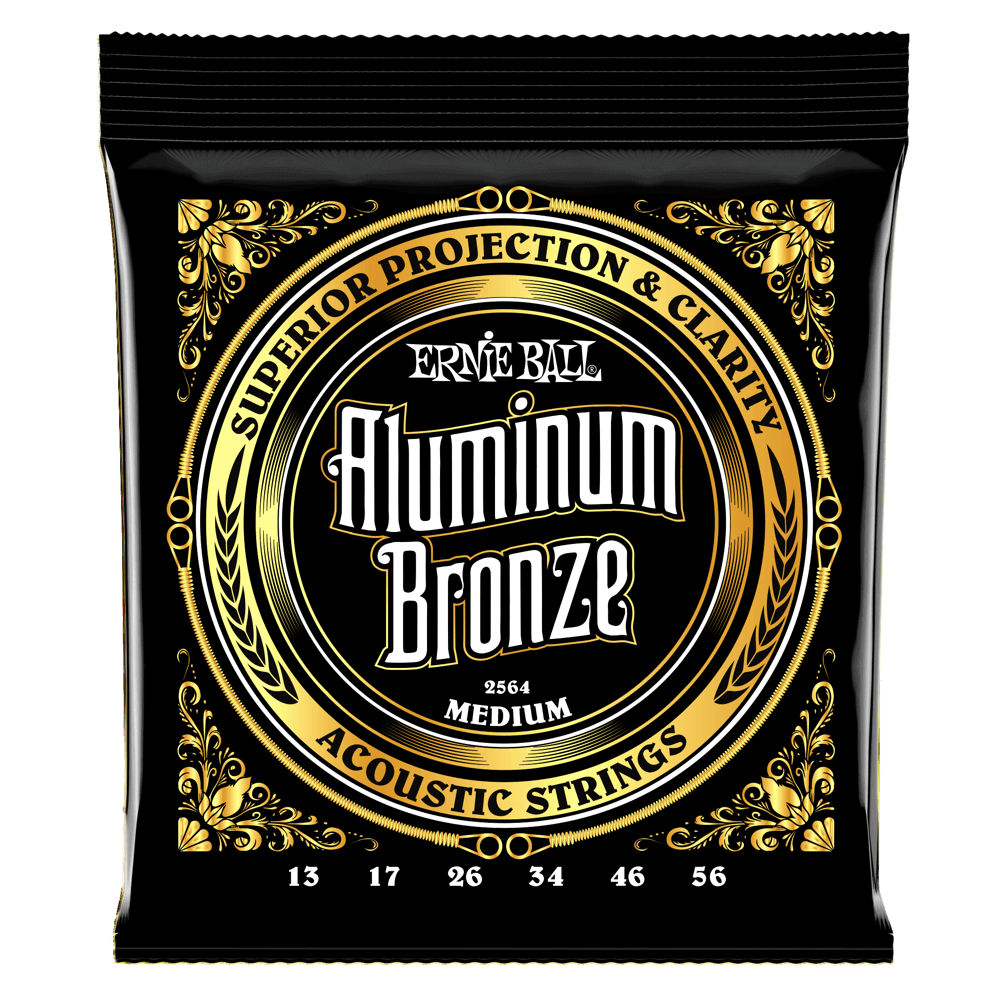 Ernie Ball Aluminum Bronze Acoustic Guitar Strings - 13-56 - Medium