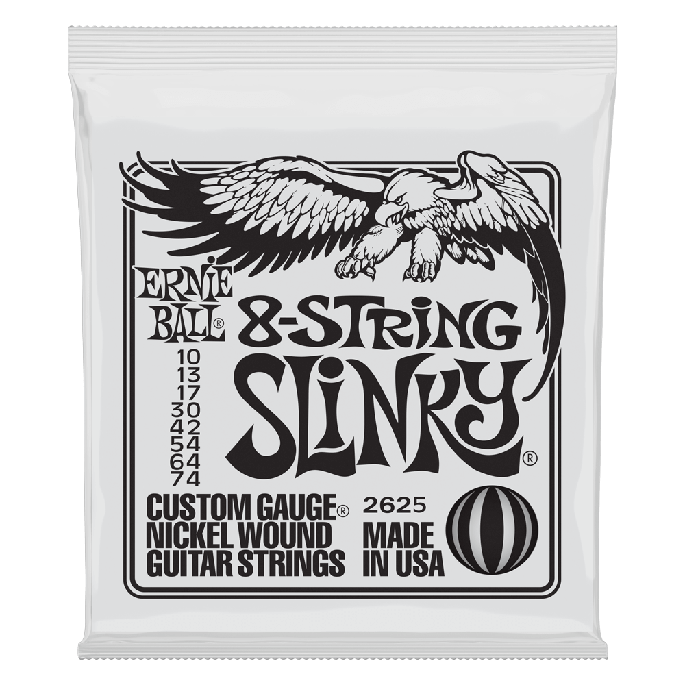 Ernie Ball Slinky Nickel Wound 8-String Electric Guitar Strings - 10-74