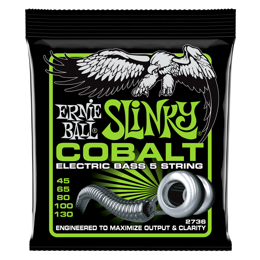 Ernie Ball Regular Slinky Cobalt 5-String Electric Bass Strings - 45-130