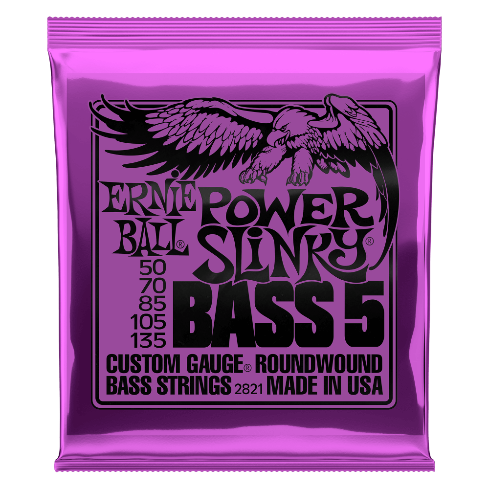 Ernie Ball Power Slinky Nickel Wound 5-String Electric Bass Strings - 50-135