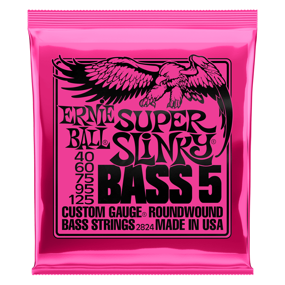 Ernie Ball Super Slinky Nickel Wound 5-String Electric Bass Strings - 40-125