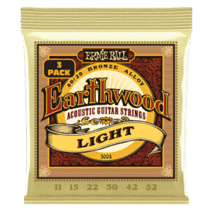 Ernie Ball Light Earthwood 80/20 Bronze Acoustic Guitar Strings 11-52 - 3 Pack