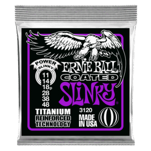 Ernie Ball Power Slinky Coated Titanium RPS Electric Guitar Strings 11-48