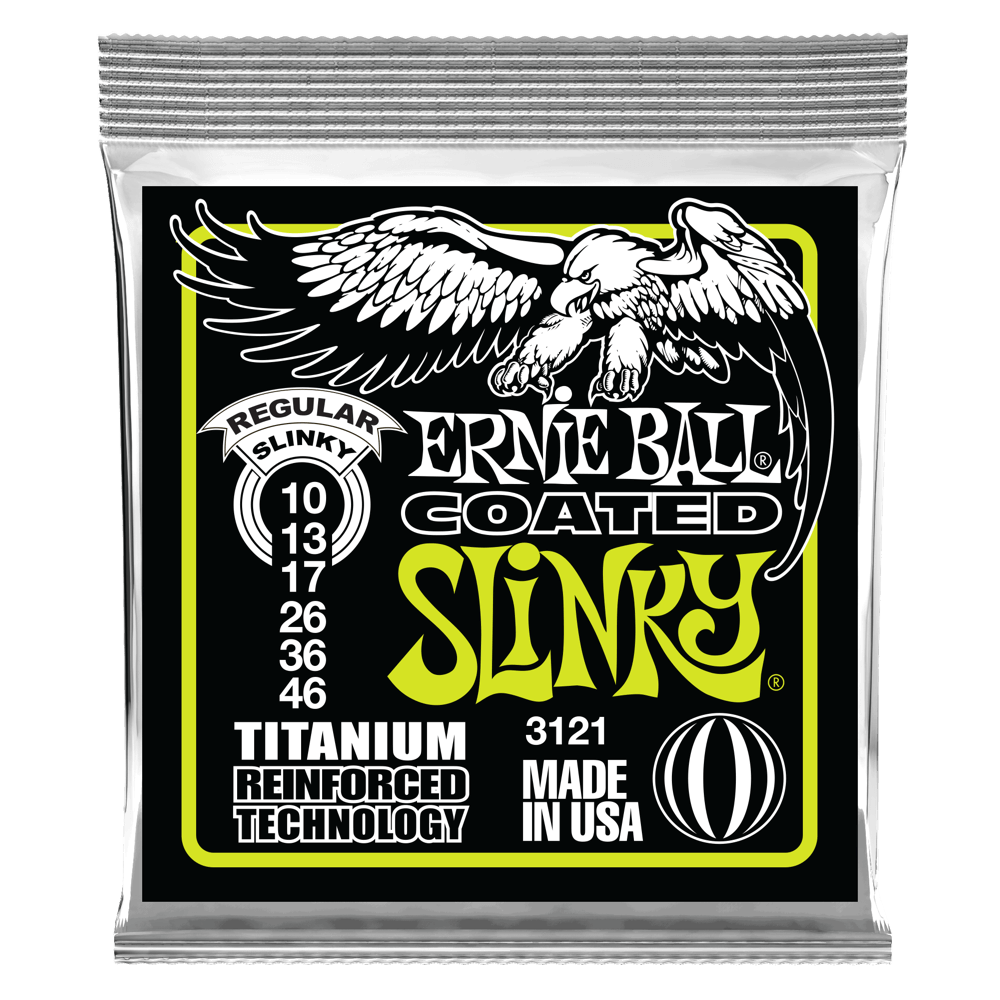 Ernie Ball Regular Slinky Coated Titanium RPS Electric Guitar Strings 10-46