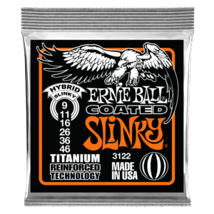 Ernie Ball Hybrid Slinky Coated Titanium RPS Electric Guitar Strings 9-46