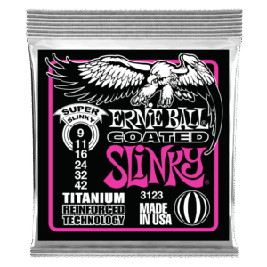 Ernie Ball Super Slinky Coated Titanium RPS Electric Guitar Strings 9-42