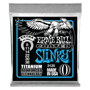 Ernie Ball Extra Slinky Coated Titanium RPS Electric Guitar Strings 8-38