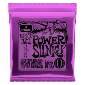 Ernie Ball Power Slinky Nickel Wound Electric Guitar Strings 11-48 - 3 Pack