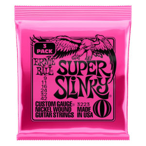 Ernie Ball Super Slinky Nickel Wound Electric Guitar Strings 9-42 - 3 Pack