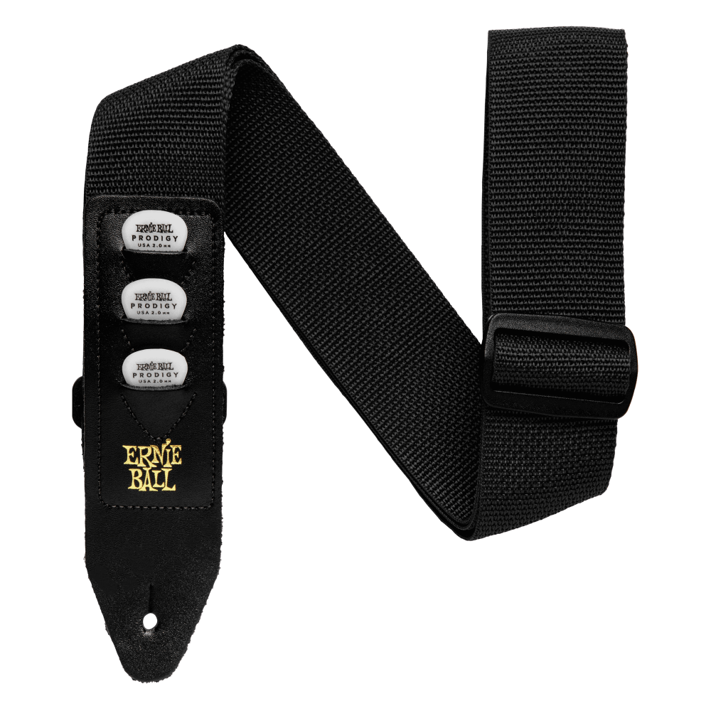 Ernie Ball Polypro Pickholder Guitar Strap - Bass Strap - Black
