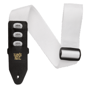 Ernie Ball Polypro Pickholder Guitar Strap - Bass Strap - White
