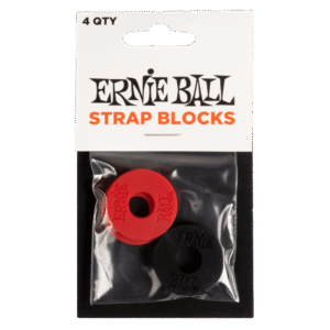 Ernie Ball Strap Blocks - Red And Black - 4 Pack