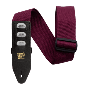 Ernie Ball Polypro Pickholder Guitar Strap - Bass Strap - Burgundy