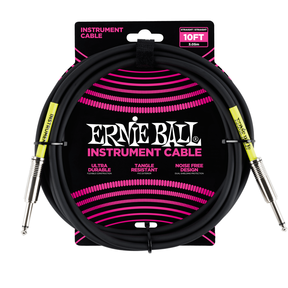 Ernie Ball Classic Instrument Cable - Straight/Straight - Black - 10FT