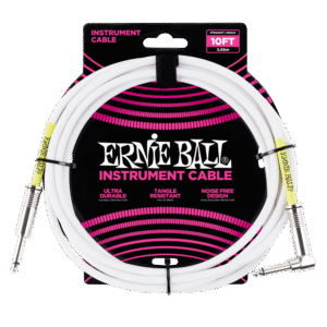Ernie Ball Classic Instrument Cable - Straight/Straight - White - 10FT
