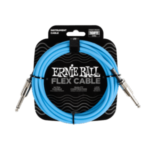 Ernie Ball Flex Instrument Cable - Straight/Straight - Blue - 10FT