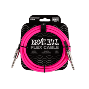 Ernie Ball Flex Instrument Cable - Straight/Straight - Pink - 10FT