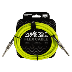 Ernie Ball Flex Instrument Cable - Straight/Straight - Green - 10FT