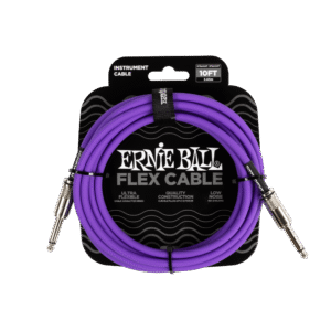 Ernie Ball Flex Instrument Cable - Straight/Straight - Purple - 10FT