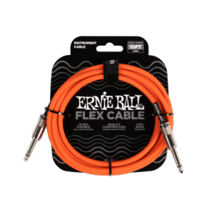 Ernie Ball Flex Instrument Cable - Straight/Straight - Orange - 10FT