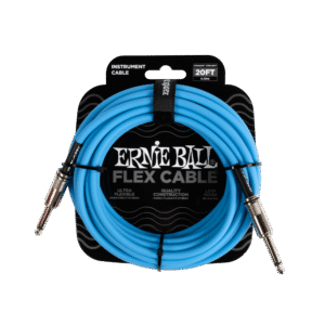 Ernie Ball Flex Instrument Cable - Straight/Straight - Blue - 20FT