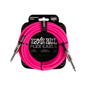 Ernie Ball Flex Instrument Cable - Straight/Straight - Pink - 20FT
