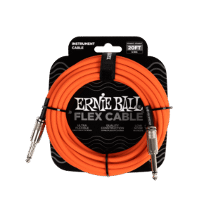 Ernie Ball Flex Instrument Cable - Straight/Straight - Orange - 20FT