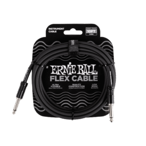 Ernie Ball Flex Instrument Cable - Straight/Straight - Black - 10FT