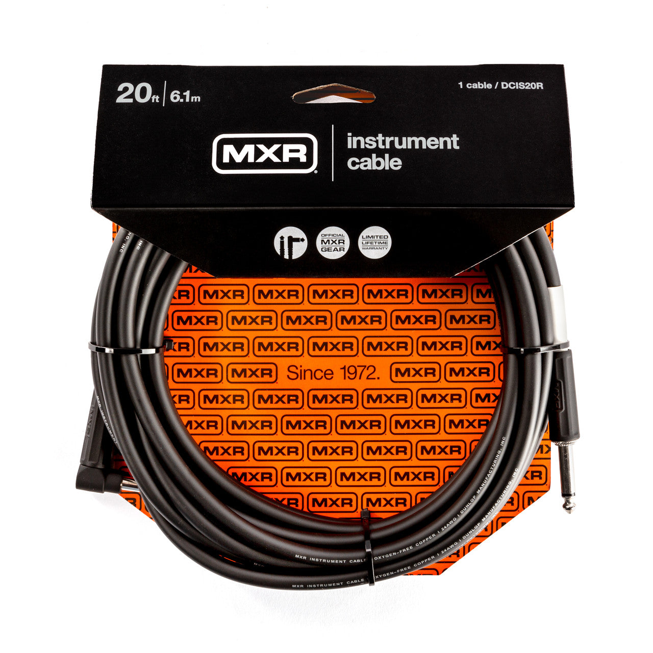 MXR® 20FT Standard Instrument Cable - Right/Straight