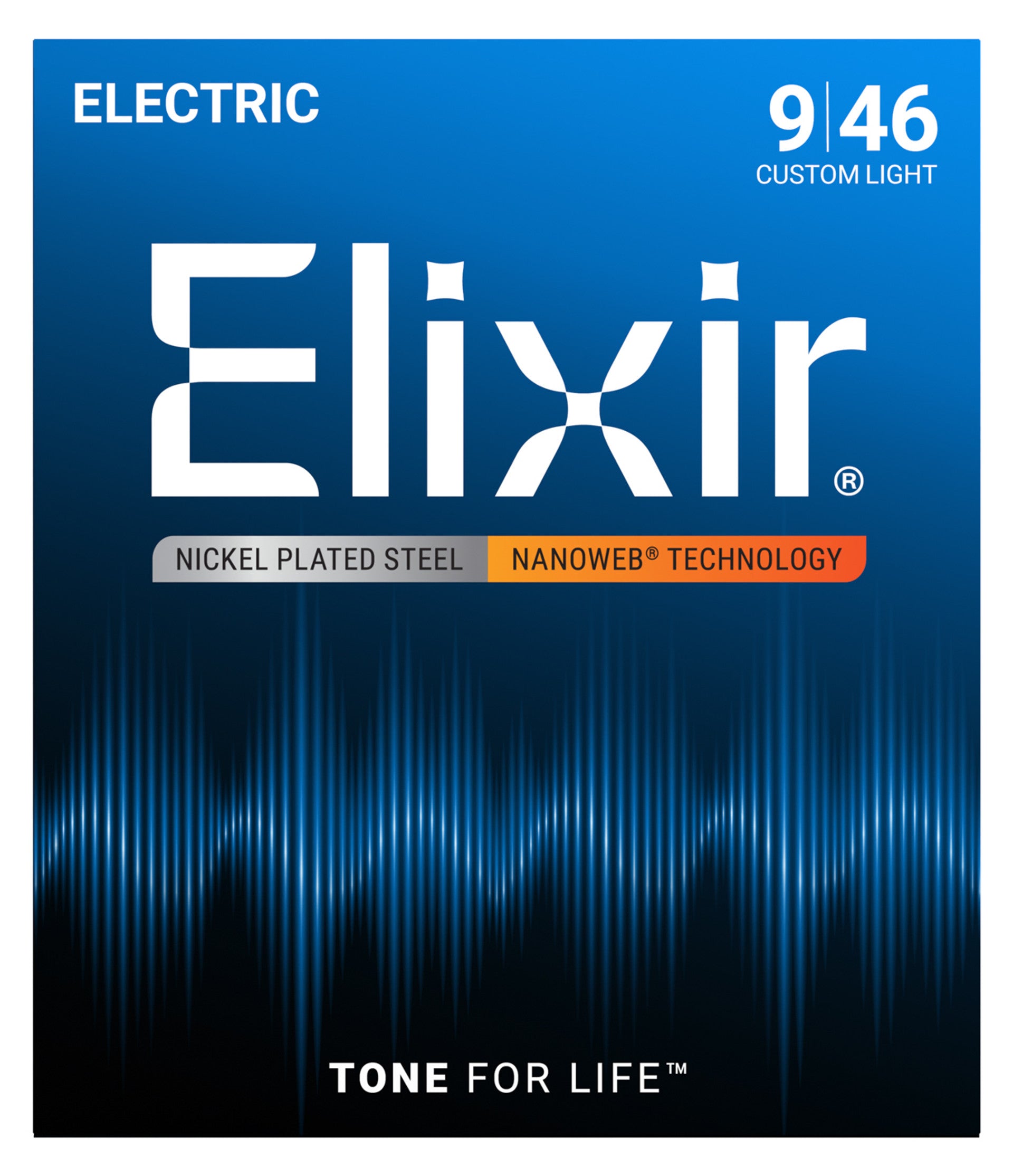 Elixir® Nickel Plated Electric Guitar Strings With Nanoweb - 9-46