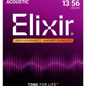 Elixir® Phosphor Bronze Acoustic Guitar Strings With Nanoweb - 13-56