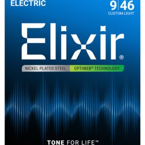 Elixir® Nickel Plated Electric Guitar Strings With Optiweb - 9-46