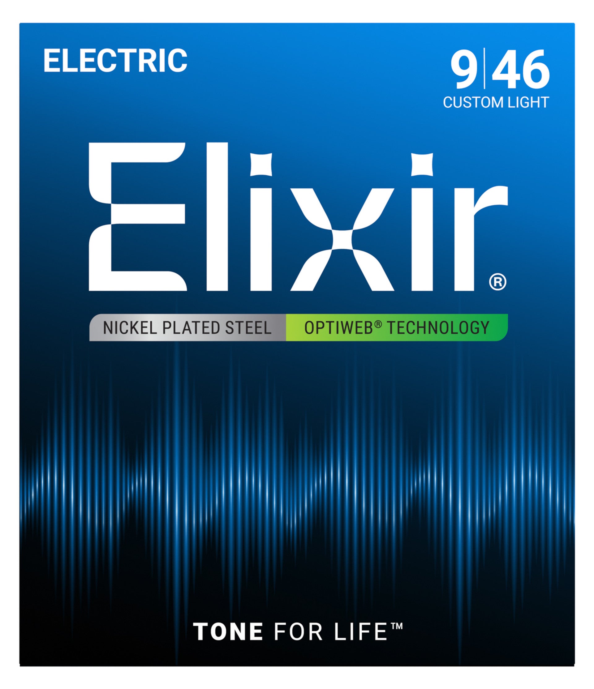 Elixir® Nickel Plated Electric Guitar Strings With Optiweb - 9-46