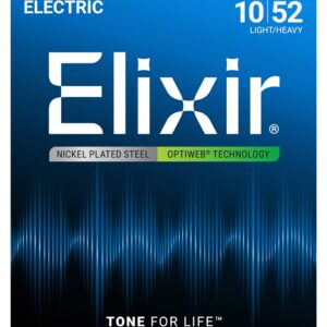 Elixir® Nickel Plated Electric Guitar Strings With Optiweb - 10-52