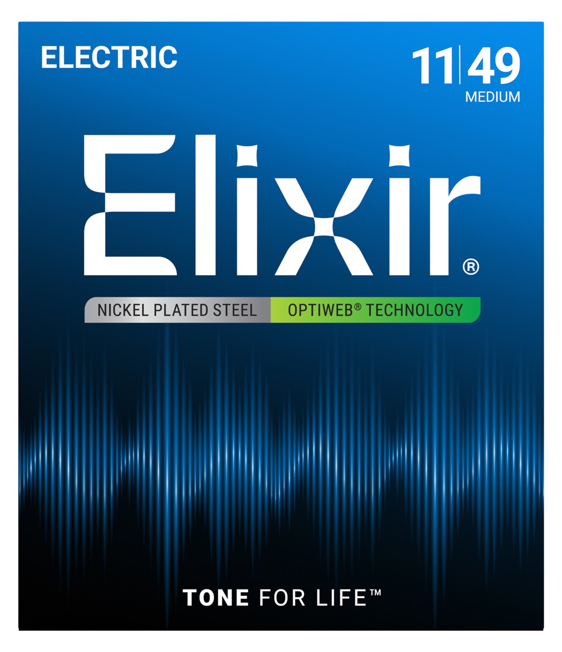 Elixir® Nickel Plated Electric Guitar Strings With Optiweb - 11-49