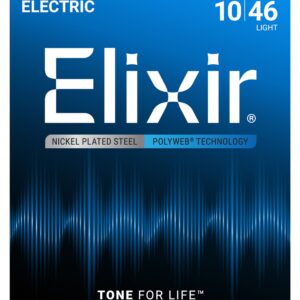 Elixir® Nickel Plated Electric Guitar Strings With Polyweb - 10-46