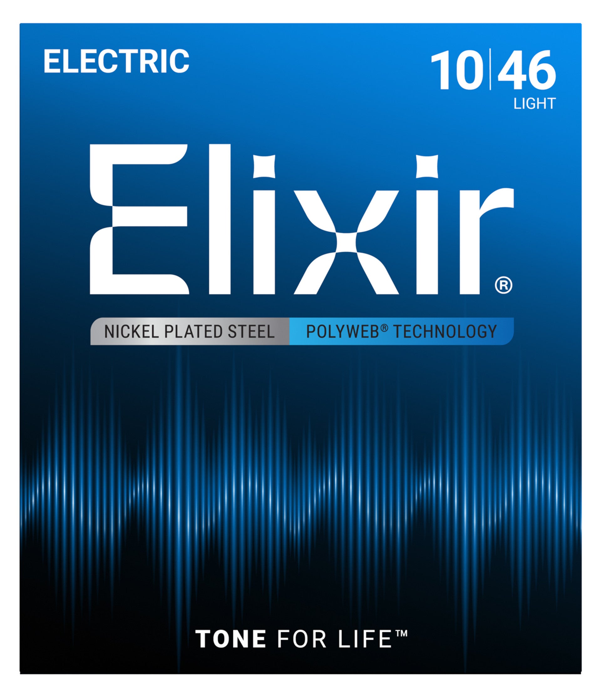 Elixir® Nickel Plated Electric Guitar Strings With Polyweb - 10-46