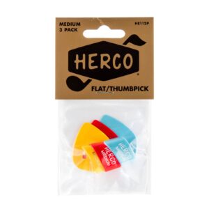Dunlop Herco® Medium Assorted Thumbpicks - 3 Picks