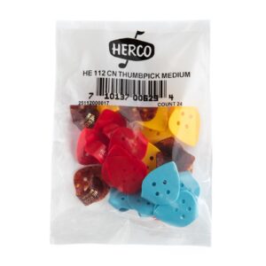 Dunlop Herco® Medium Assorted Thumbpicks - 24 Picks
