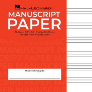Hal Leonard Wide Staff Manuscript Paper (Red Cover)